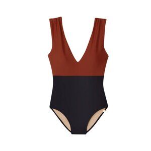 Summersalt One Piece Swimsuit in Brown and Black